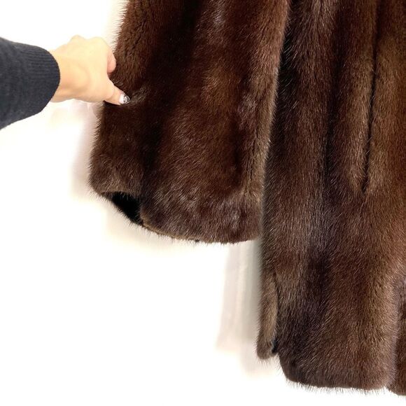 Luxury Genuine Mink Fur Coat - Picture 5 of 6